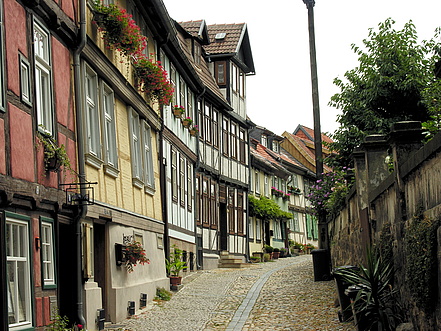 Die Harzstadt Quedlinburg beeindruckt durch über 1200 Fachwerkhäuser aus 6 Jahrhunderten