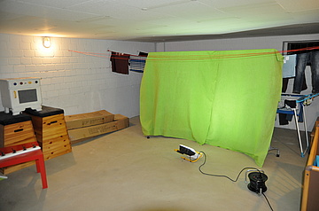 Green-Screen-Studio im Keller